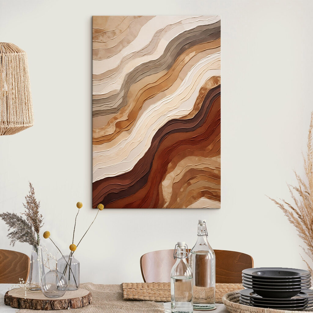 Soft earth tones in flowing patterns