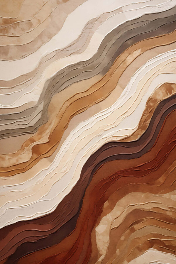 Soft earth tones in flowing patterns