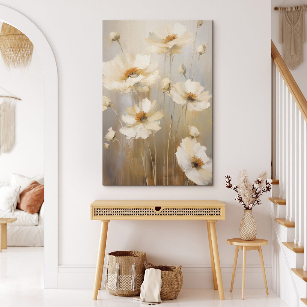 Painting of white flowers