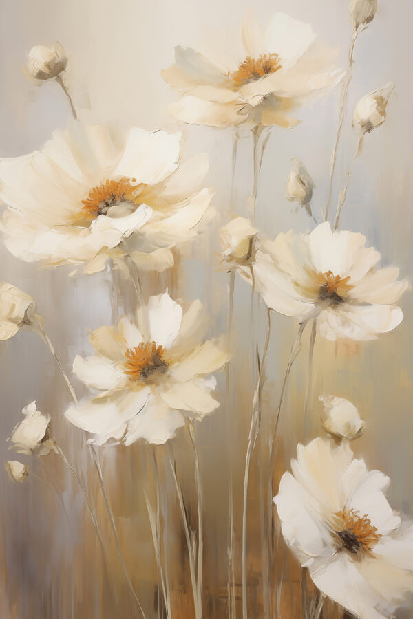 Painting of white flowers