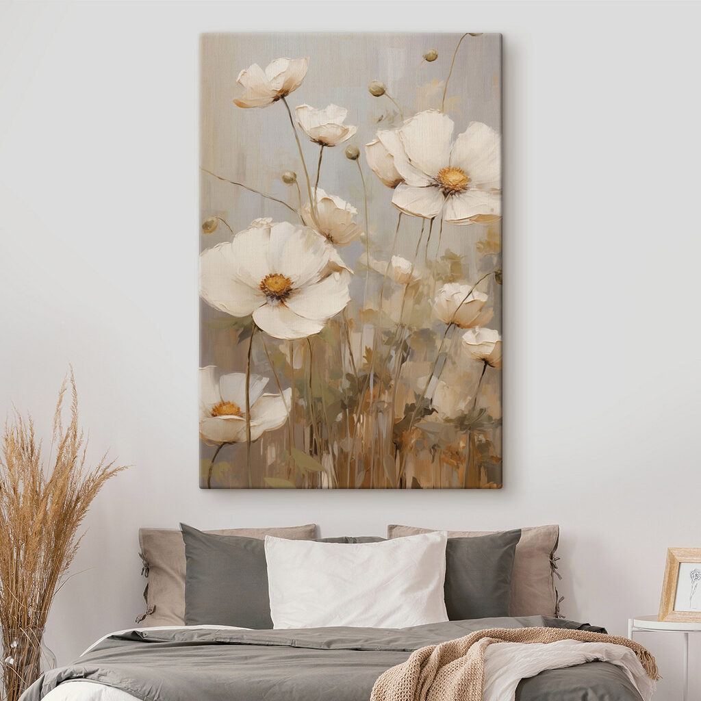 Painting of white flowers