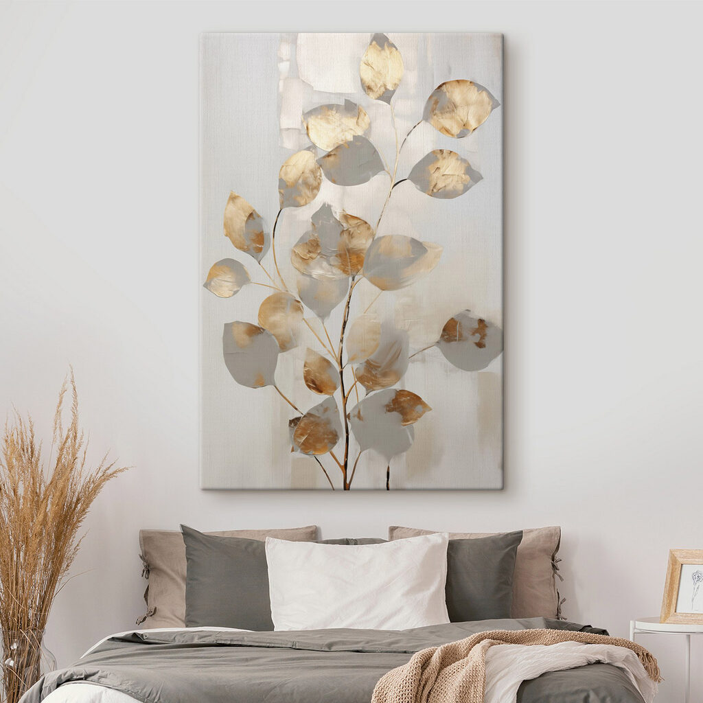 Painting of a branch with leaves