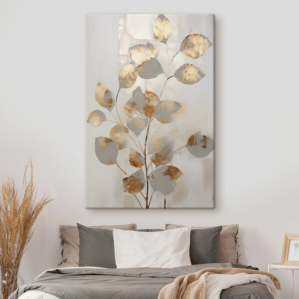 Painting of a branch with leaves