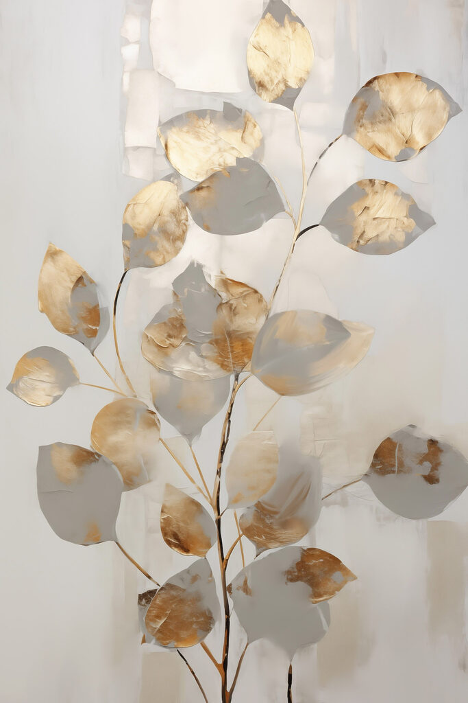 Painting of a branch with leaves