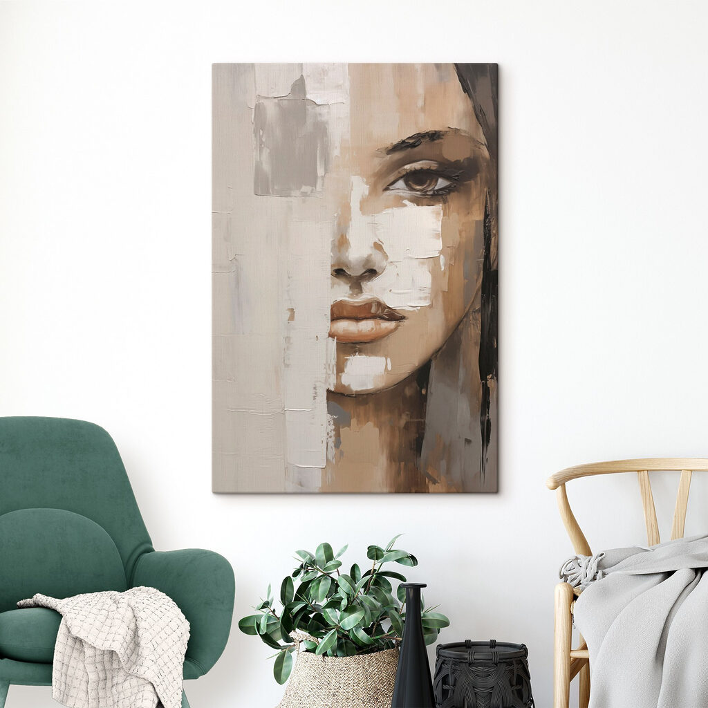 Painting of a woman's face