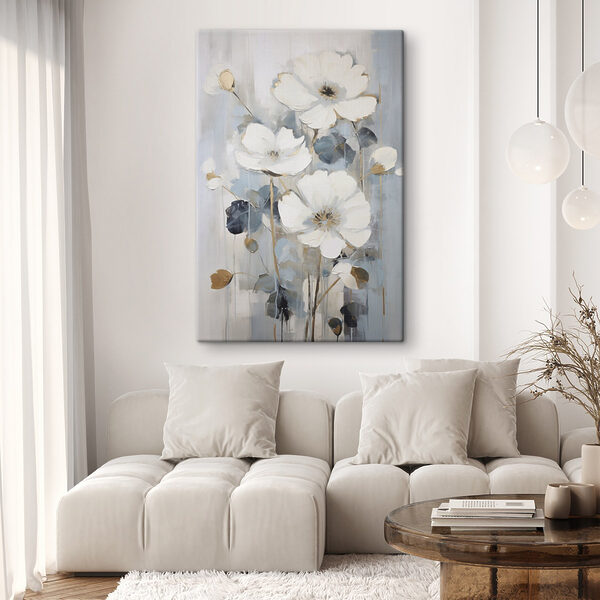 Painting of white flowers