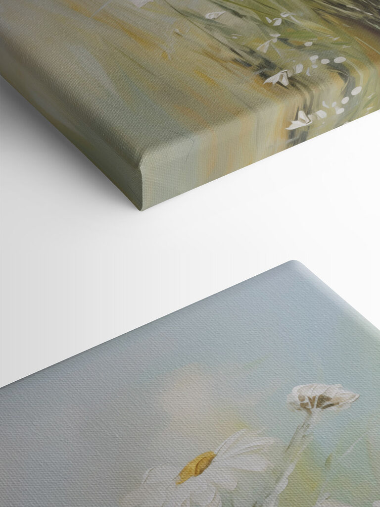 Painting of white flowers