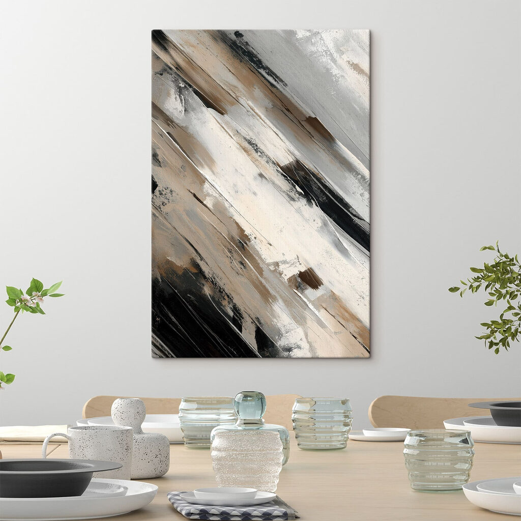 Abstract strokes of earthy colors