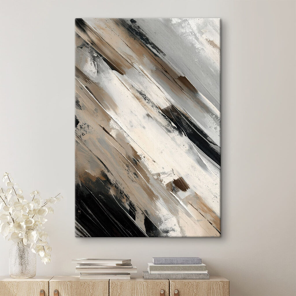 Abstract strokes of earthy colors