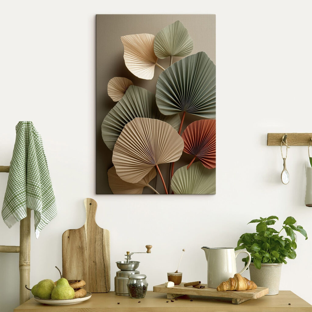Group of fan shaped leaves Group of fan shaped leaves