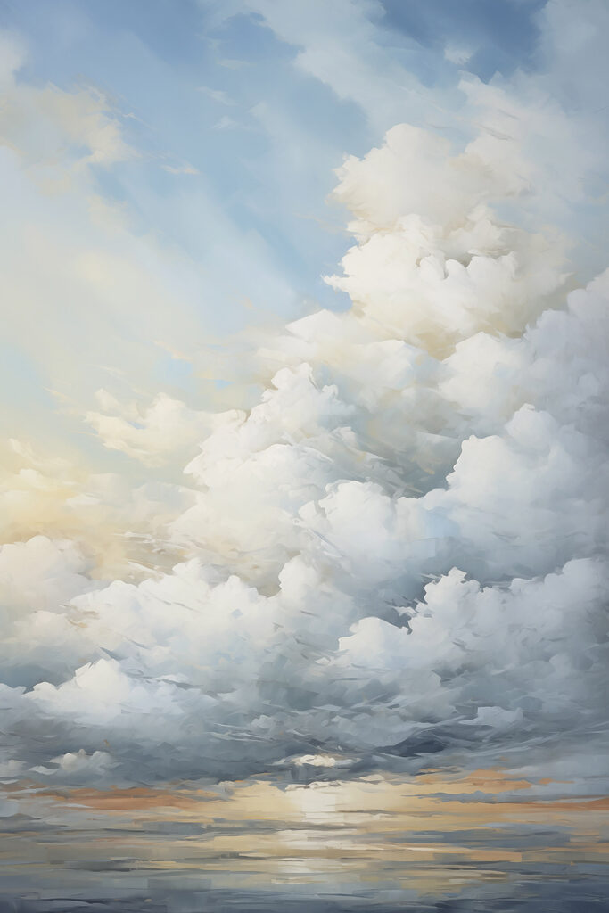 Large white clouds in the sky Large white clouds in the sky