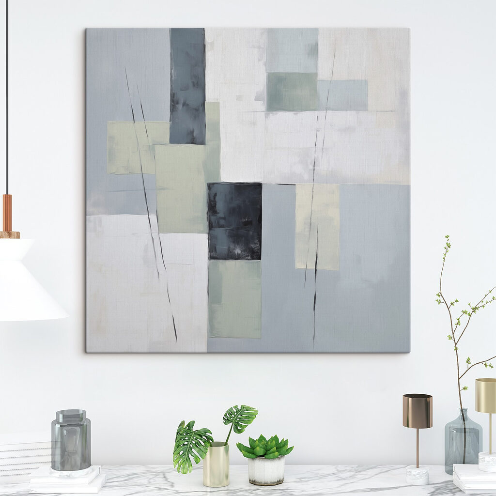 Painting of squares and lines Painting of squares and lines