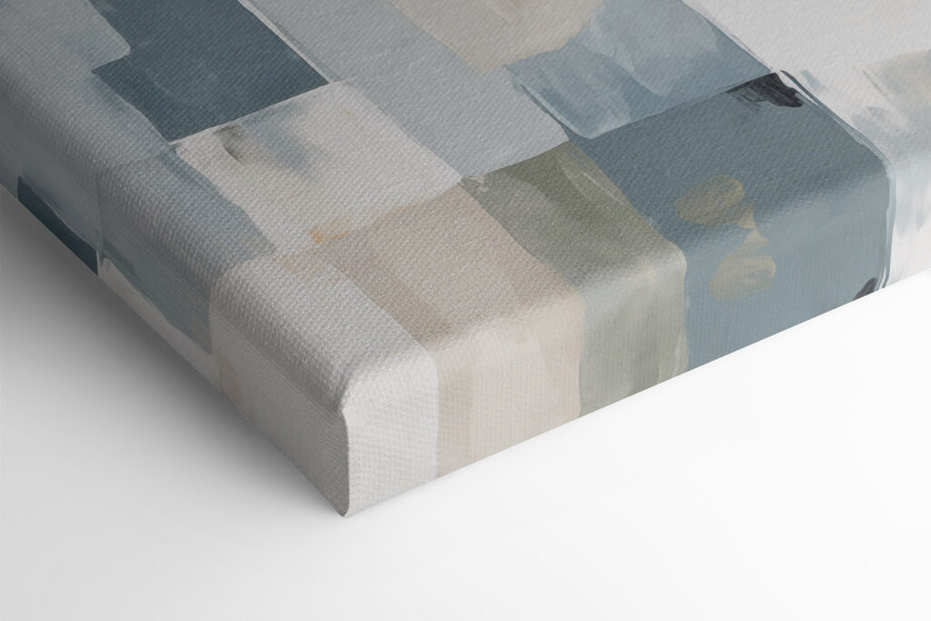 Painting of squares in different shades of gray and black