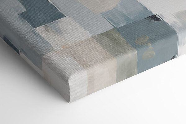 Painting of squares in different shades of gray and black