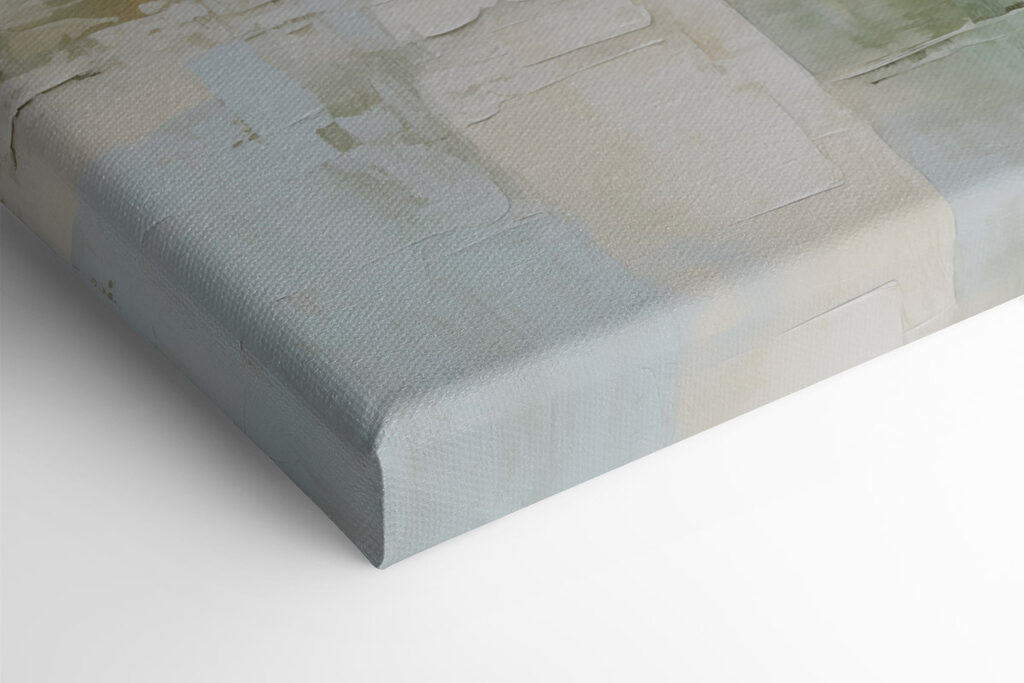 Painting of white and green squares