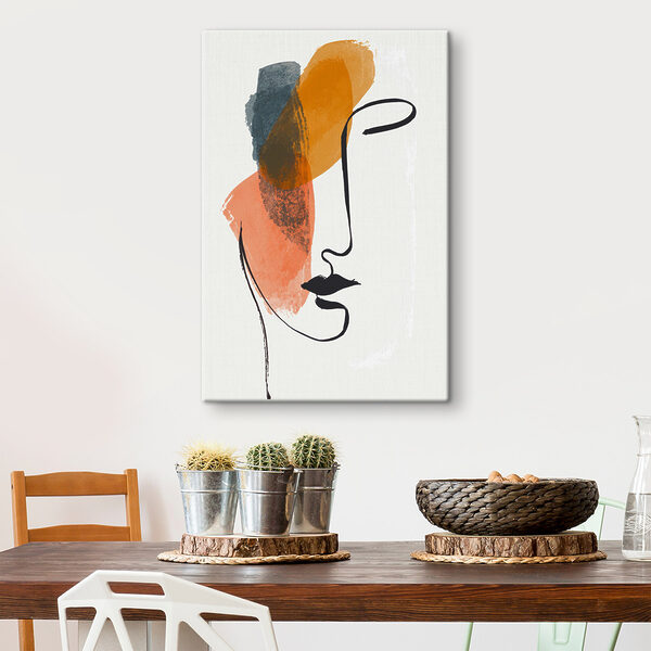 Face drawn with paint