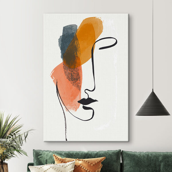 Face drawn with paint