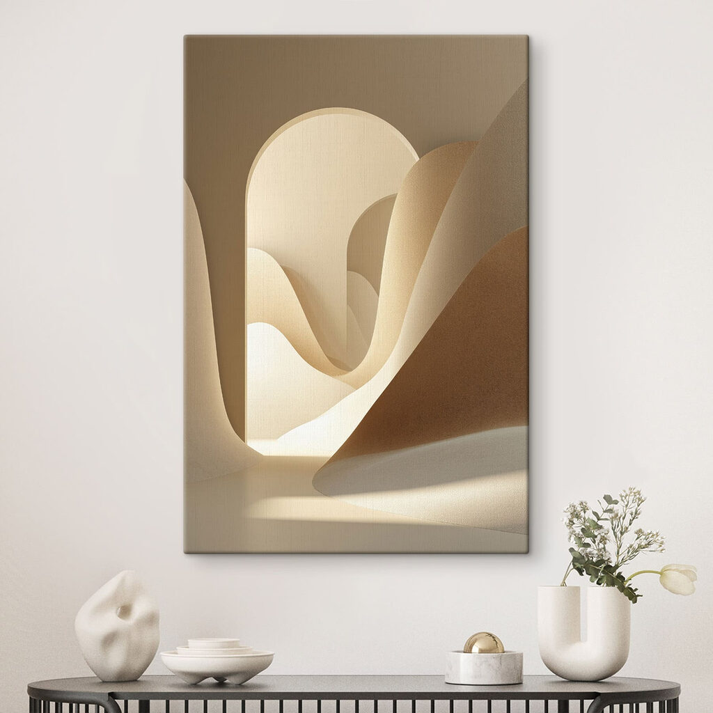 Room with a archway and a white wall Room with a archway and a white wall