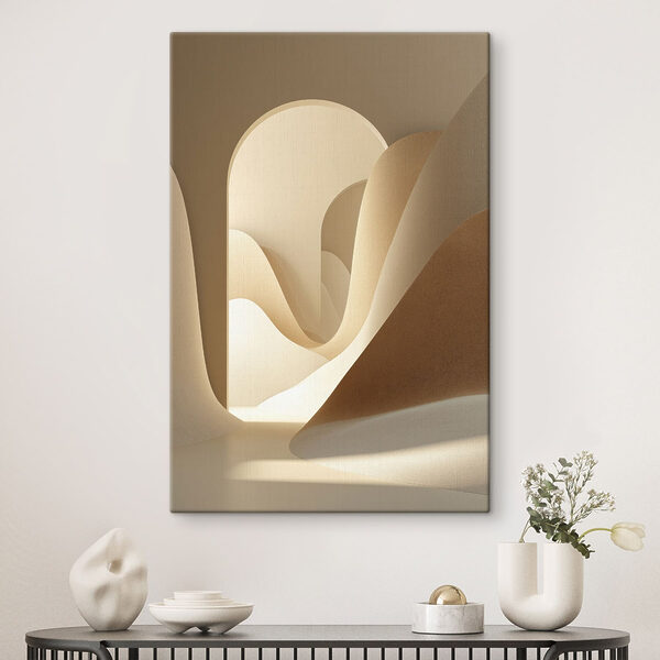 Room with a archway and a white wall Room with a archway and a white wall