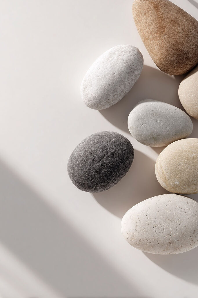 Group of oval shaped rocks Group of oval shaped rocks