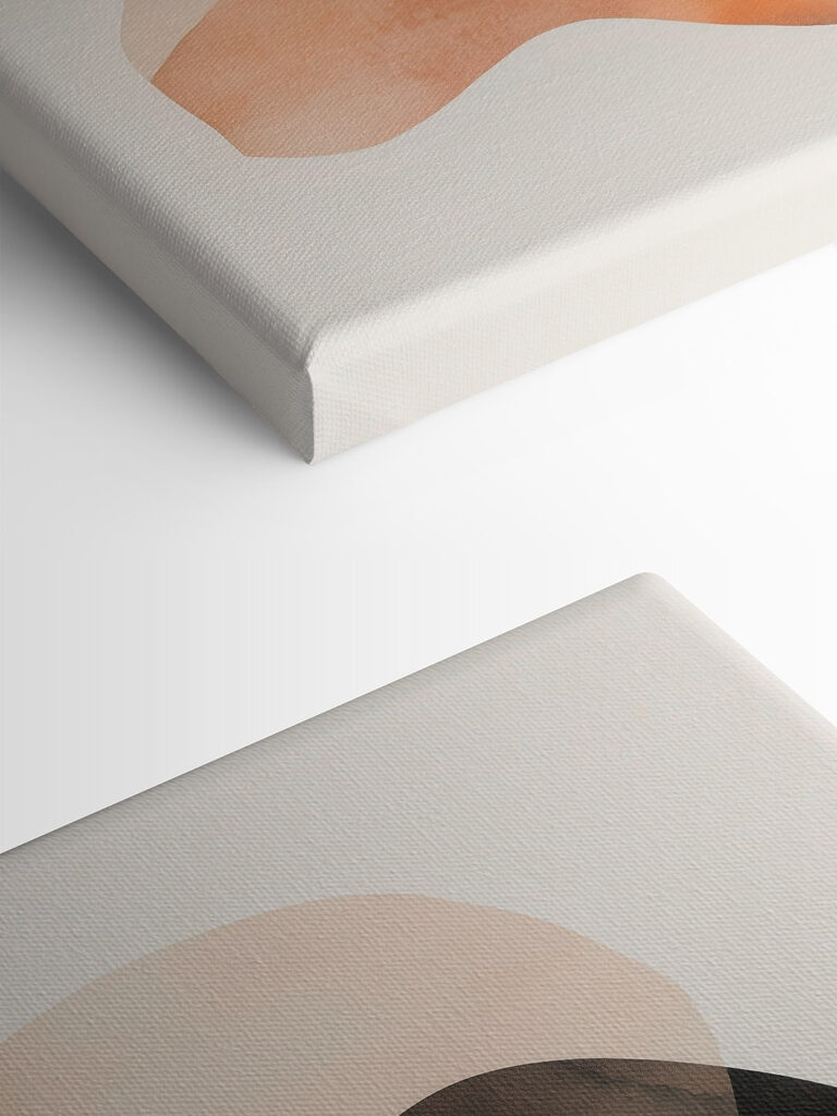 Soft curves in warm tones