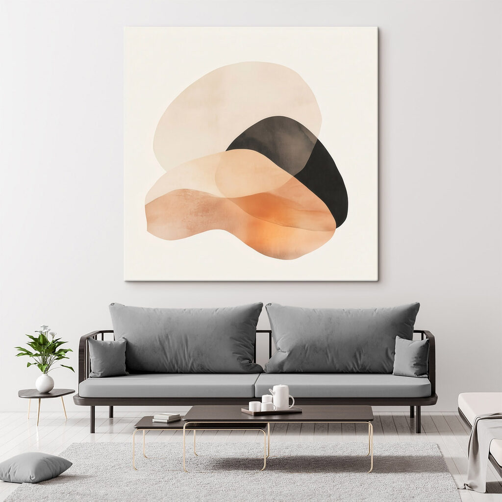 Soft curves in warm tones