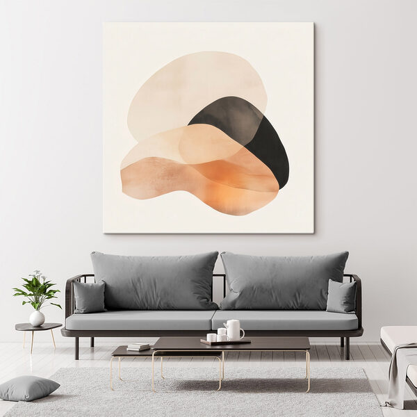 Soft curves in warm tones