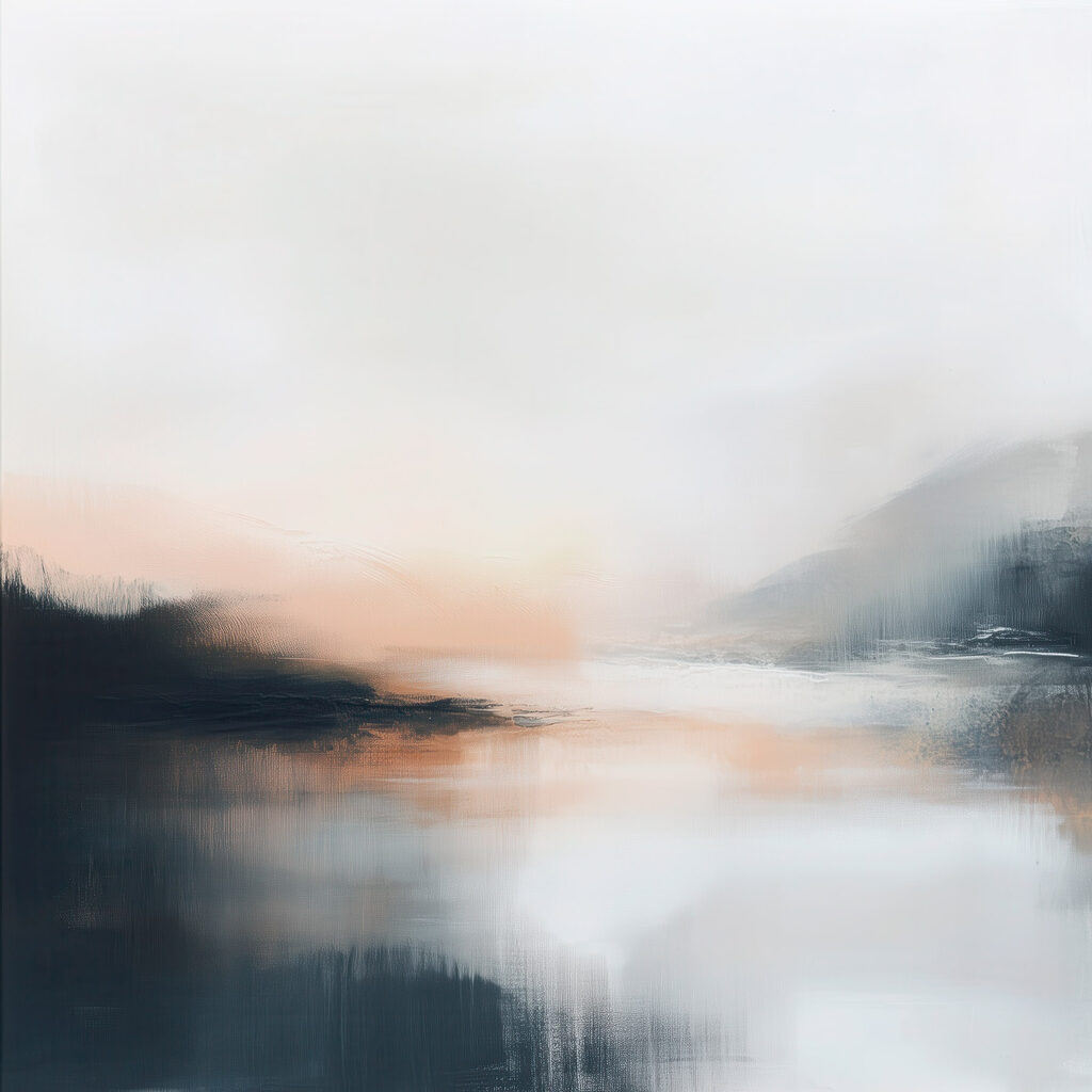 Water with trees and hills in the background