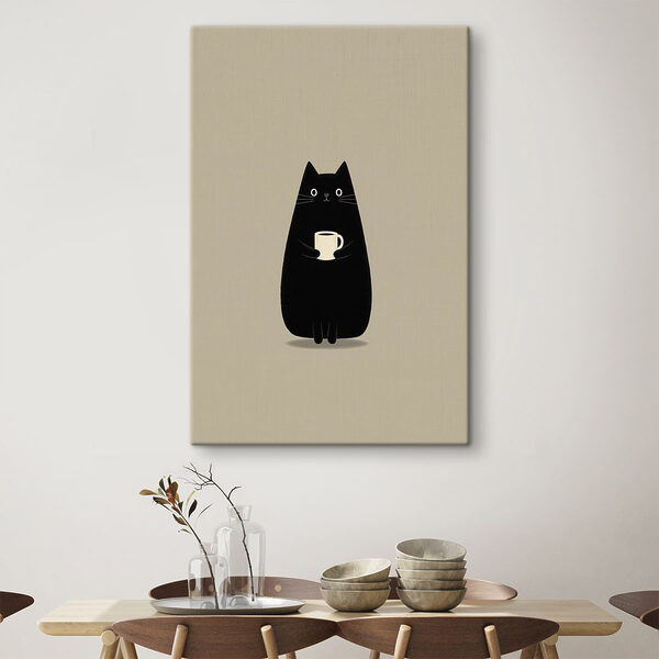 Cat holding a cup