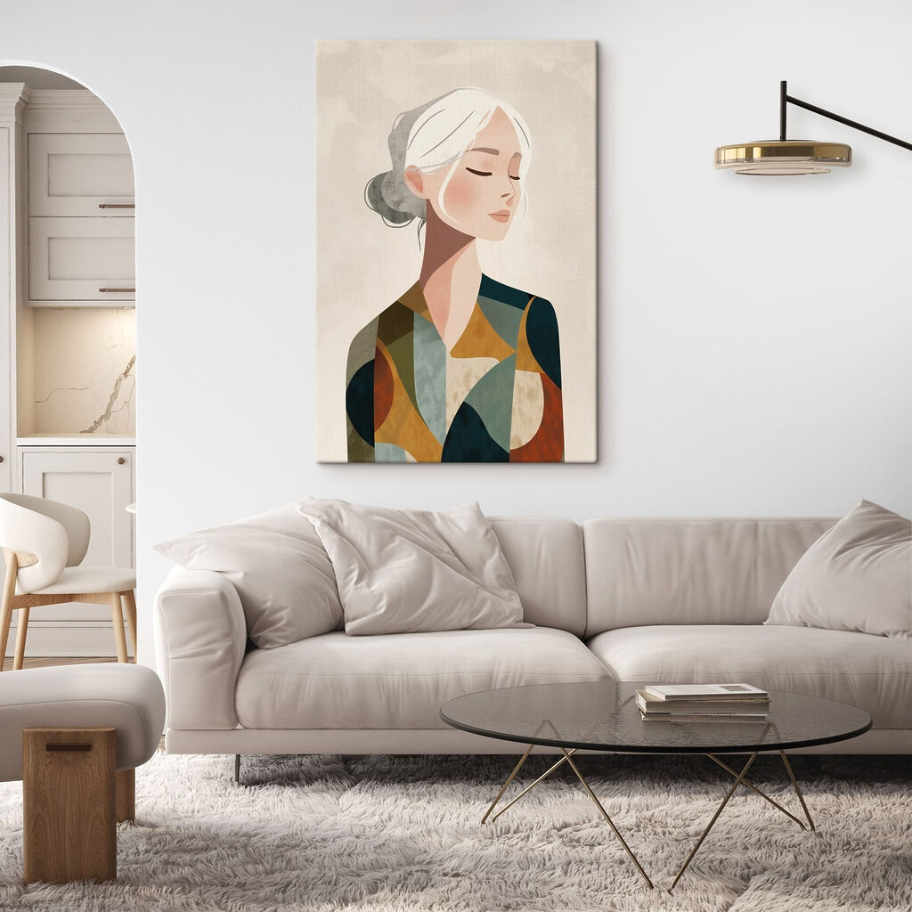 Woman with white hair