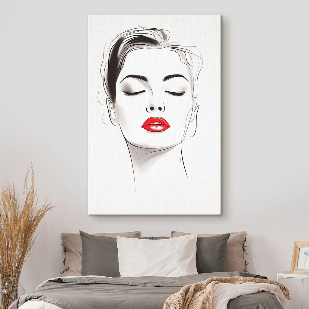 Elegant portrait with bold lips