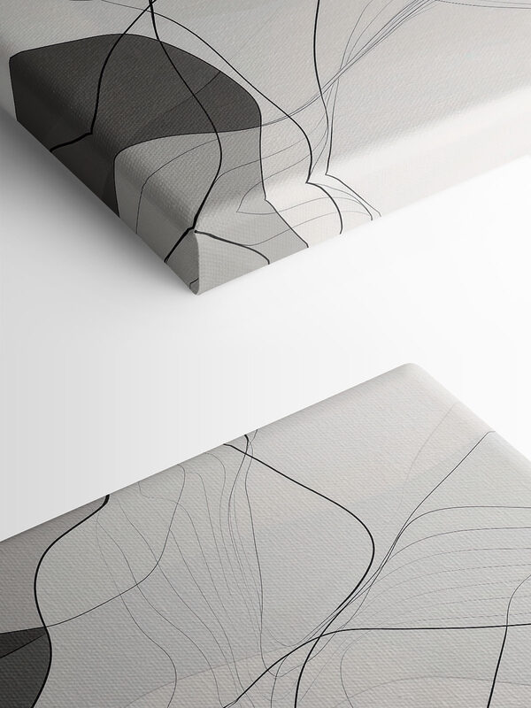 White and black background with black lines