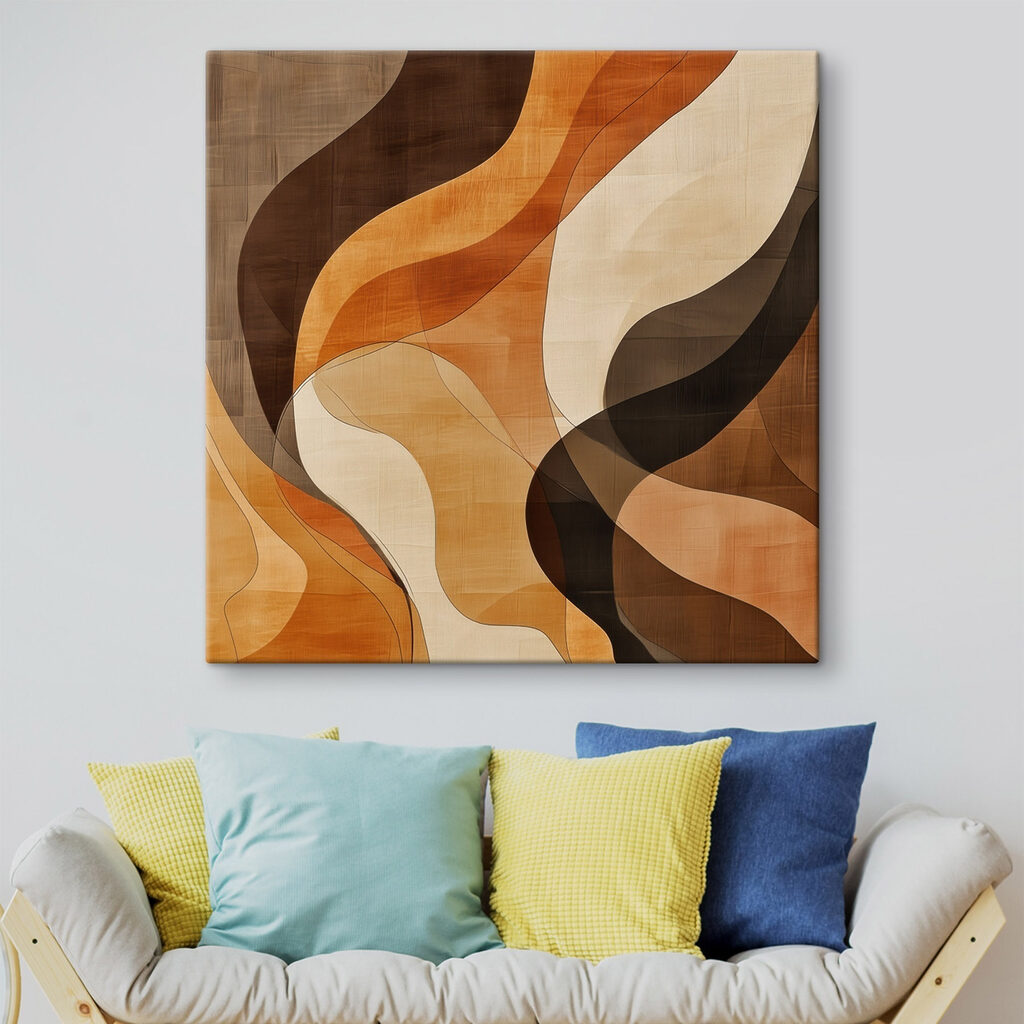 Brown and white wavy pattern