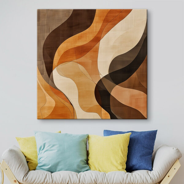 Brown and white wavy pattern