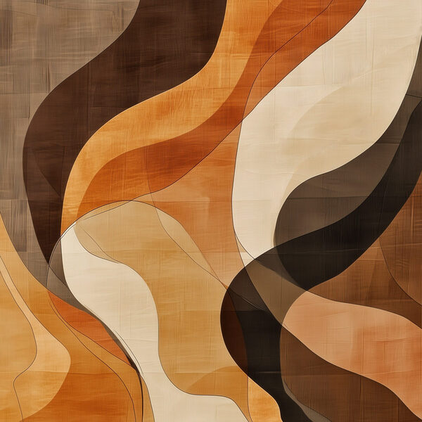 Brown and white wavy pattern