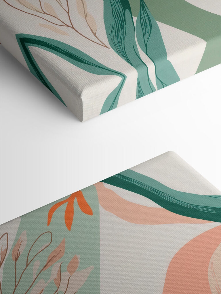 Colorful pattern with leaves