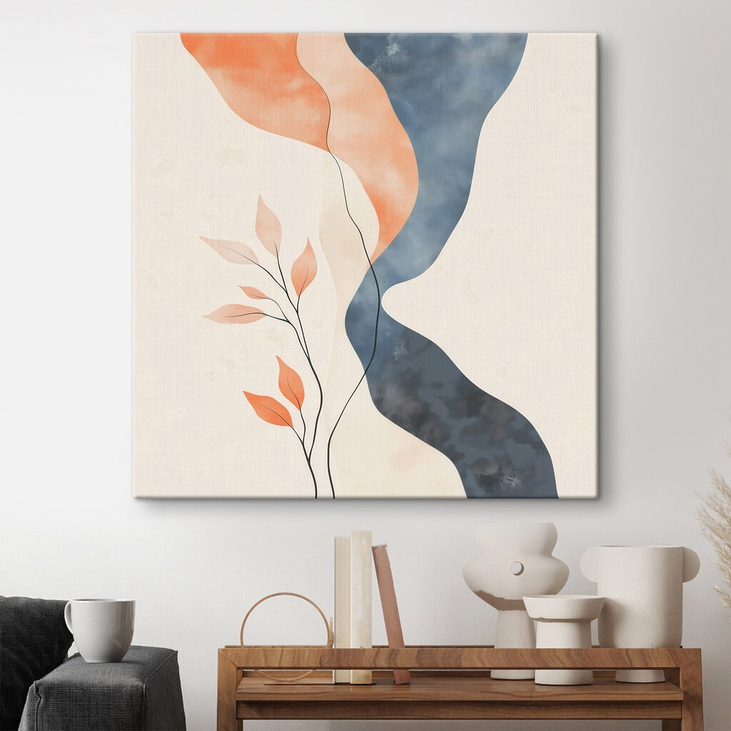 Painting of a plant with leaves Painting of a plant with leaves
