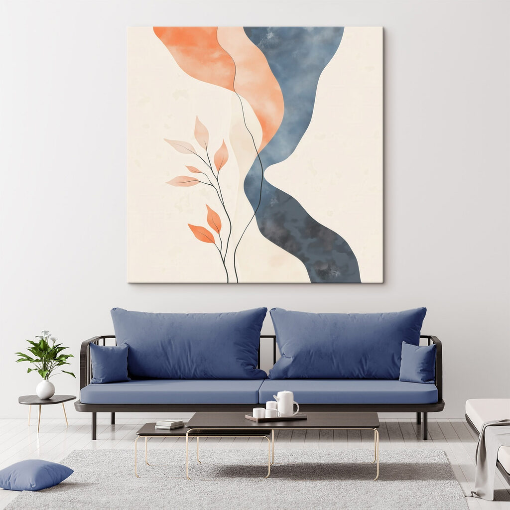 Painting of a plant with leaves Painting of a plant with leaves