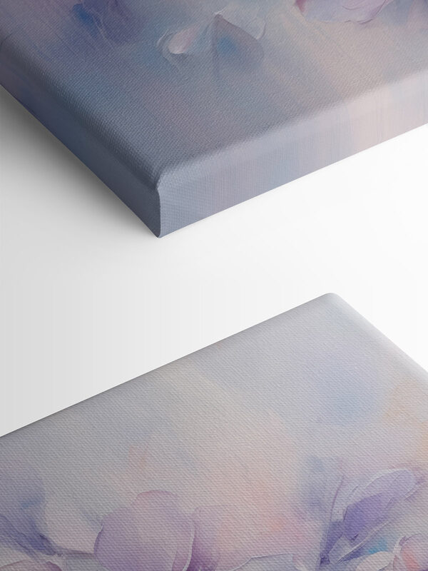 Painting of flowers on a white surface Painting of flowers on a white surface