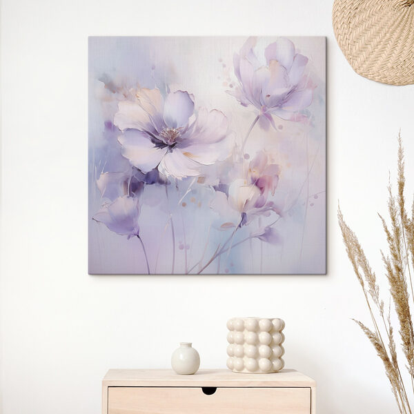 Painting of flowers on a white background