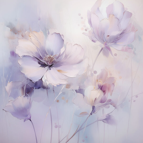 Painting of flowers on a white background