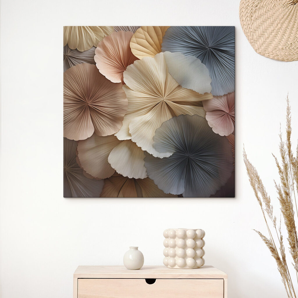 Group of flowers made of paper