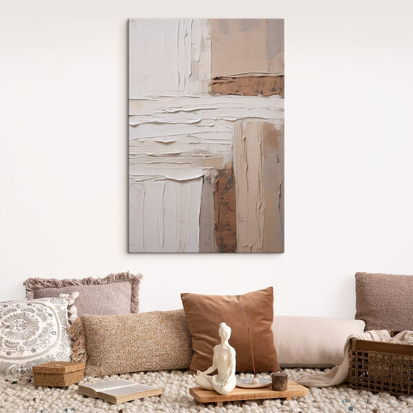 White and brown piece of art White and brown piece of art