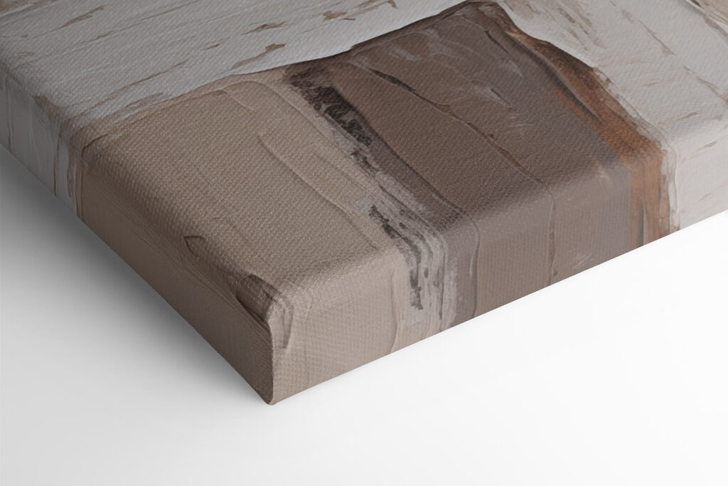White and brown paint on a wall White and brown paint on a wall