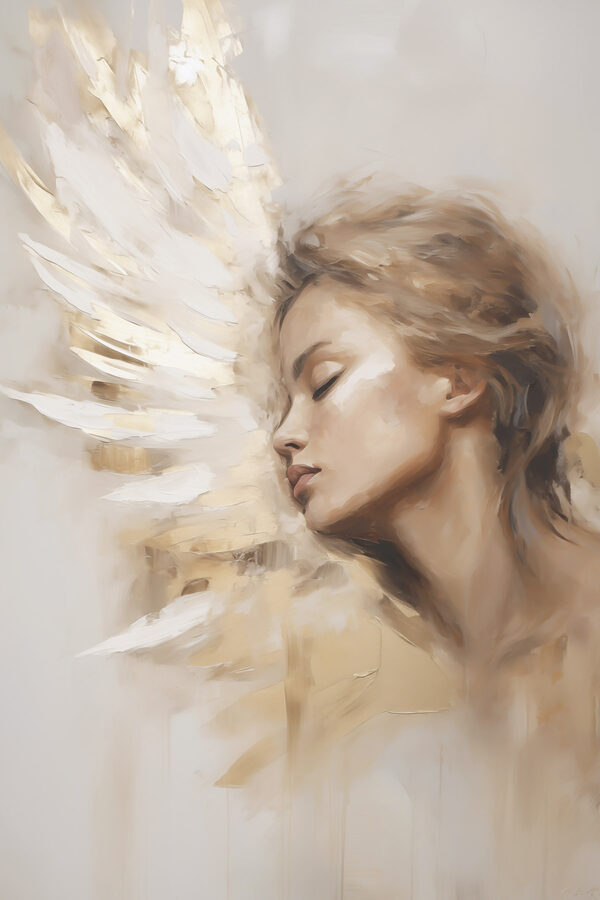 Painting of a woman with wings Painting of a woman with wings