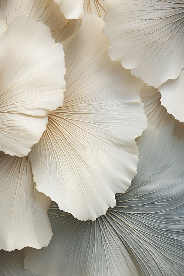 Delicate layers of soft petal forms
