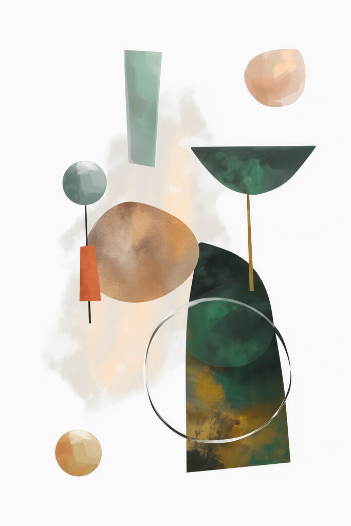 Painting of different shapes and colors Painting of different shapes and colors