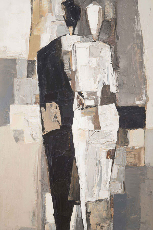 Painting of a man in a white dress Painting of a man in a white dress