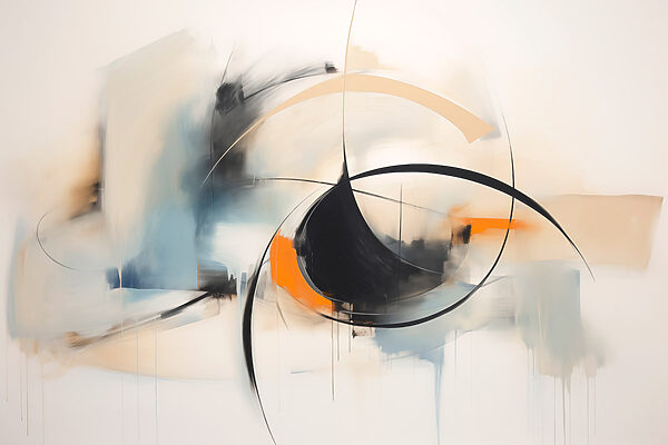 Painting of a circle and a circle Painting of a circle and a circle