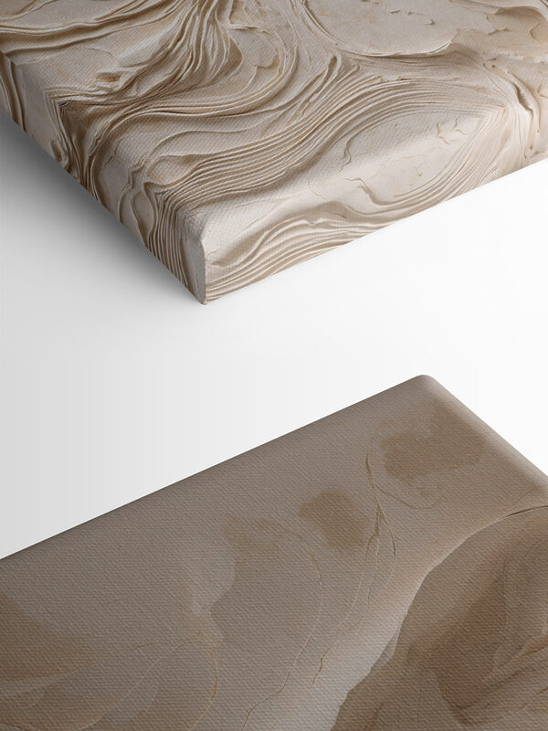 White wall with wavy lines